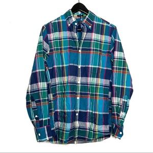 J. Crew Sunmer Plaid Button Up Long Sleeve Flannel